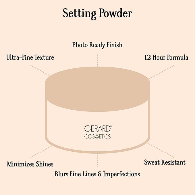 Slay the Bake Blurring Powder by Gerard Cosmetics (Translucent), Soft Matte Loose Setting Powder, Minimizes Fine Lines for Mature Skin, Talc Free, Cruelty Free, Vegan (0.65 oz)