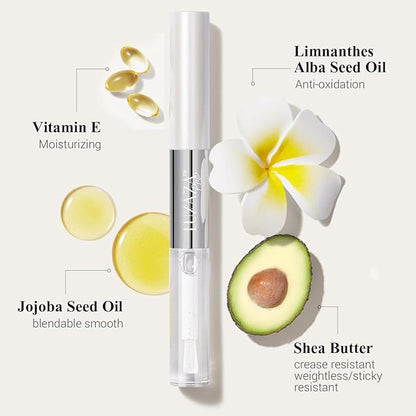 Lip Stain Peel Off + Lip Oil Dual End, Lip Liner Stain Long Lasting Waterproof Transfer Proof - L03 RUMBA RED