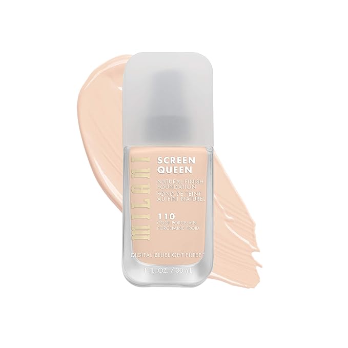 Milani Screen Queen Liquid Foundation Makeup - Cruelty Free Foundation With Digital Bluelight Filter Technology (Cool Porcelain)