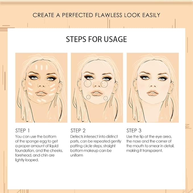 Beauty Glazed Soft Matte Silky Full Coverage Liquid Foundation, Multi-Use Buildable, Lightweight Feel Oil Control Longwear Naturally Flawless Coverage (103 Warm Peach)