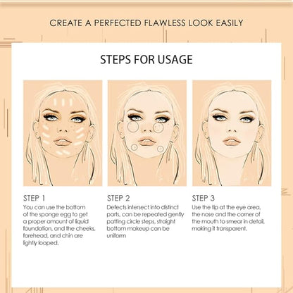 Beauty Glazed Soft Matte Silky Full Coverage Liquid Foundation - Multi-Use Buildable Foundation with Lightweight Feel, Oil Control and Longwear for Naturally Flawless Coverage (101 Porcelain)