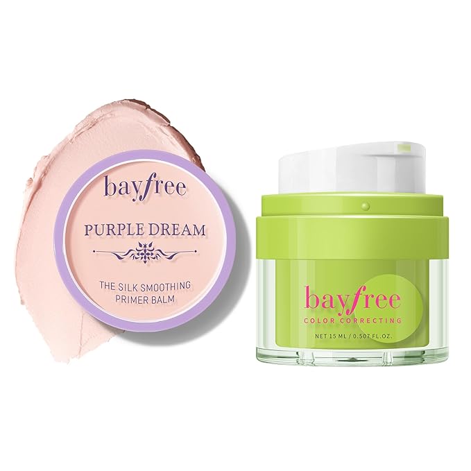 Silk Smoothing Primer Balm, Poreless Primer for Smooth & Flawless Skin, Soft Texture, Matte Finish & Cica Tiger Grass Color Correcting Treatment, Tinted Moisturizer for Face, Reduces Redness