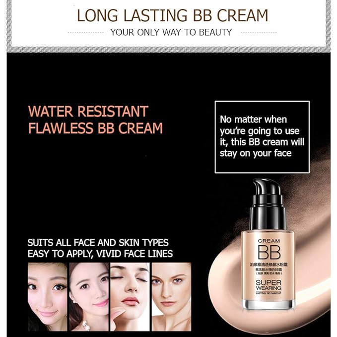 BIOAQUA Cream BB Super Wearing Lasting No Makeup Persistent Water Flawless Cream (TENDER PINK (BQY06))
