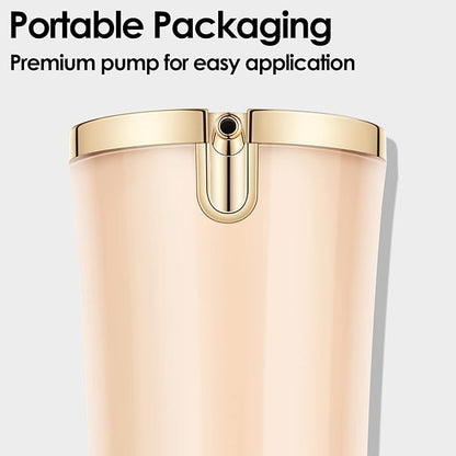 FOCALLURE PerfectBase Lasting Poreless Liquid Foundation, Medium to Full Coverage with Matte Finish, Covers Blemishes & Under-Eye Circles for All Skin Types, YL23 ALMOND