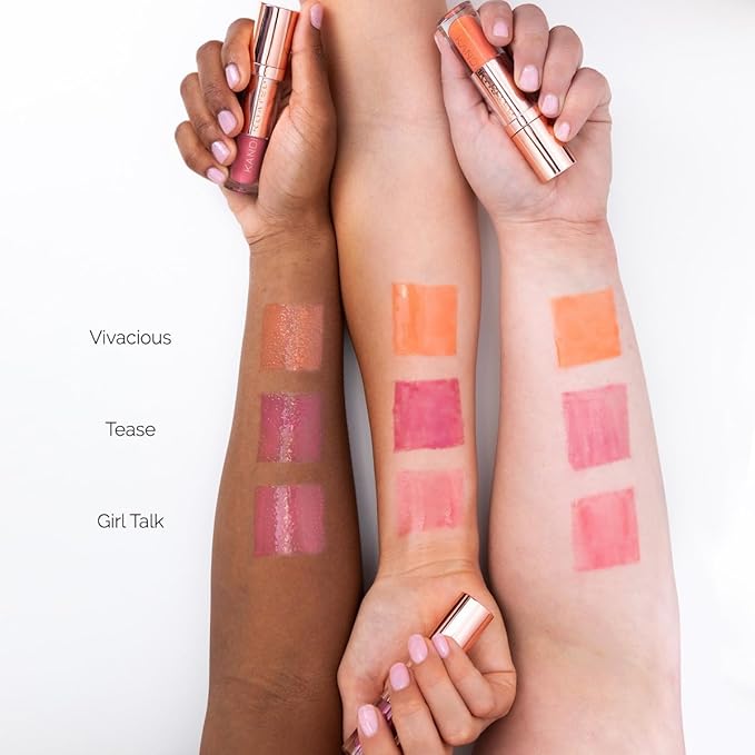Kandi Koated Lacquer Illuminating Lip Cream [Vivacious] Creamy Lipstick | Natural Colors, Moisturizing Lip Lacquer, Paraben-Free, Cruelty-Free | Beauty & Makeup