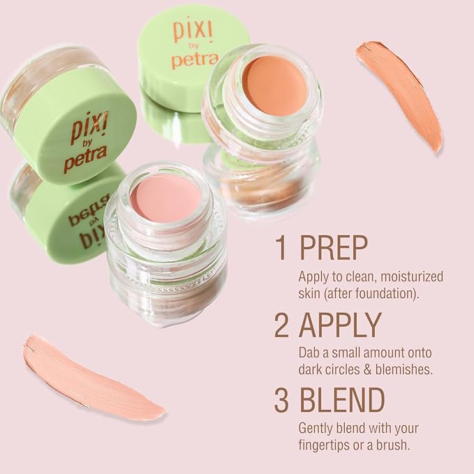 Pixi Beauty Correction Concentrate Duo - Brightening Peach & Awakening Apricot | Under Eye Colour Corrector | Illuminating Concealer | 0.1 Fl Oz Each