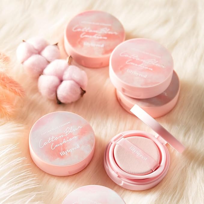 Lilybyred Cotton Blur Cushion SPF50+PA+++ - Skin Cover, Long-Lasting, Powdery Finish for a Flawless Look (23 Natural Cotton)