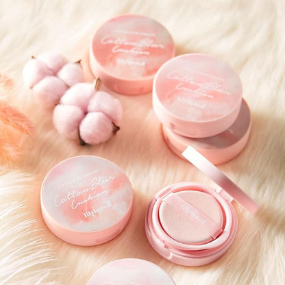 Lilybyred Cotton Blur Cushion SPF50+PA+++ - Skin Cover, Long-Lasting, Powdery Finish for a Flawless Look (23 Natural Cotton)