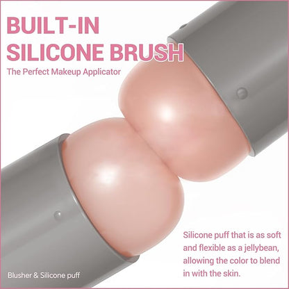 Erinde Blush Stick for Cheeks, Cream to Powder Blush Stick, Matte Blendable Buildable Color, Built-In Silicone Blush Brush, Cream Blush Stick for Cheek, Eyes & Lips, Vegan & Cruelty Free, 05