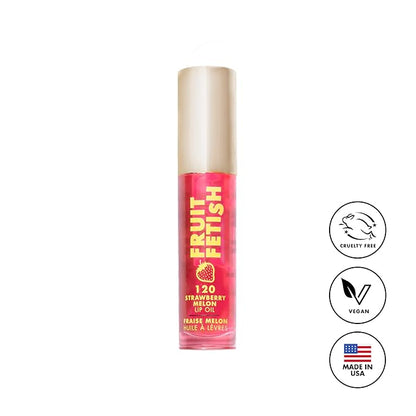 Milani Fruit Fetish Lip Oil with Vitamin E for Instant Hydration, Fruit Extract Infused Lip Treatment and Moisturizing Lip Gloss - Strawberry Melon