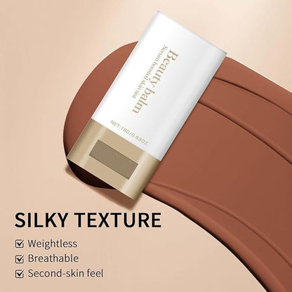 Foundation Stick Beauty Balm Serum Boosted Skin Tint Moisturizing Serum Contour Balm Makeup Suitable for All Skin Tones Create a Natural, Flawless Makeup Skin Tint Stick,01