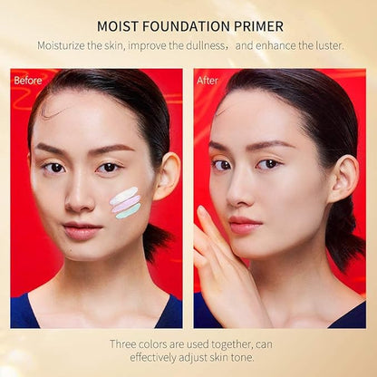 Gemstone Poreless Face Primer, Lightweight & Long-Lasting Makeup Primer for Face, Contains Ruby Powder for Hydrating, Skin Tone Correcting and Brightening, 1 Fl Oz
