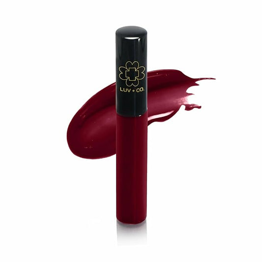 Lip Gloss 7ml 90% Organic Moisturizing Lip gloss Non Sticky Shiny Natural Colorants For Light Glossy Coverage Gluten Free Paraben Free | Burgundy Red | Warrior
