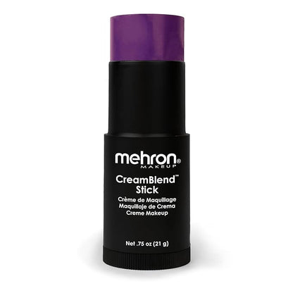 Mehron Makeup CreamBlend Stick | Face Paint, Body Paint, & Foundation Cream Makeup | Perfect for Halloween .75 oz (PURPLE)