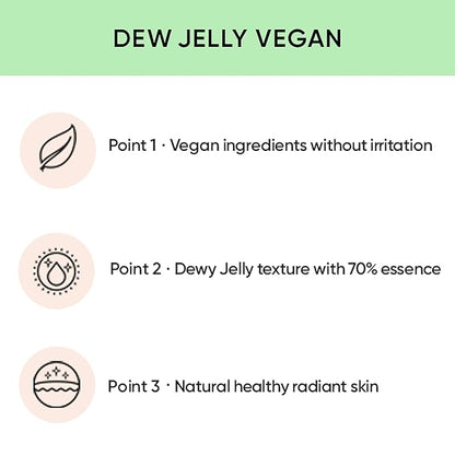 AMUSE SEOUL Dew Jelly Vegan Cushion Foundation 1.5 CLEAR | dewy, glow, long-lasting, double coverage, clean beauty, lightweight, natural look, foundation for sensitive skin, hydrating cushion
