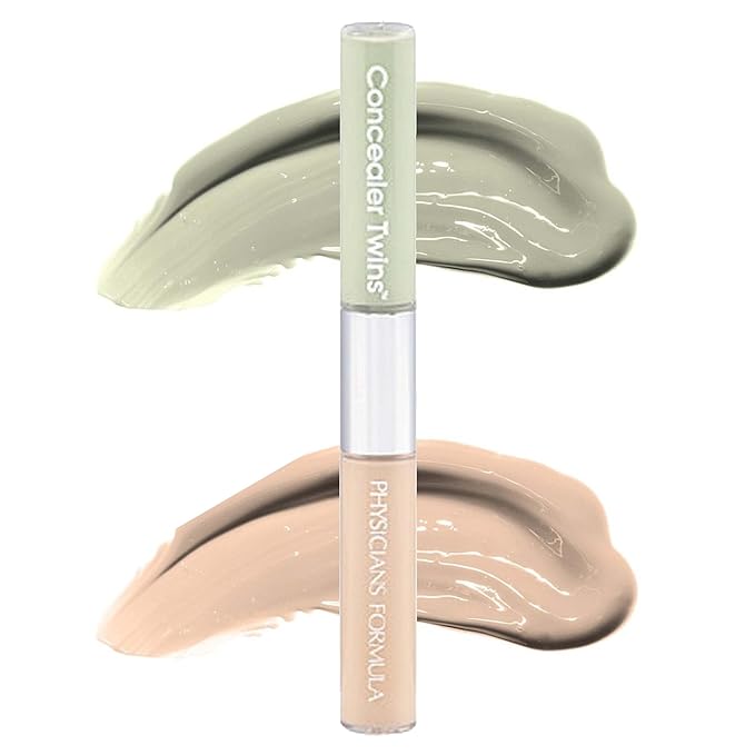 Physicians Formula Concealer Twins Cream Yellow/Light & Green/Light, 0.24oz (Pack of 2)