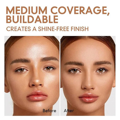 Pressed Matte Face Powder Makeup & Setting Powder for Poreless Wrinkle Blurring Contour Concealer Finishing,Lightweight,High Coverage,Shine Control (Brown-Matte-02, 1.71OZ (Pack of 1))