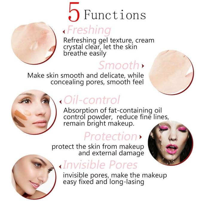 PHOERA Primer Face Foundation Primers,Face Primer for Makeup Long Lasting Hydrating Smoothing Isolated Moisturizing Oil Free Effect Make Up Base Matte Makeup Primer (2 * 18ml)