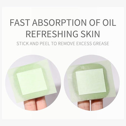 Oil Blotting Sheets for Face with Mirror and Puff,300 Sheets Face Oil Absorbing Sheets, Oil Control Paper,Absorb Excess Oil, Makeup Friendly