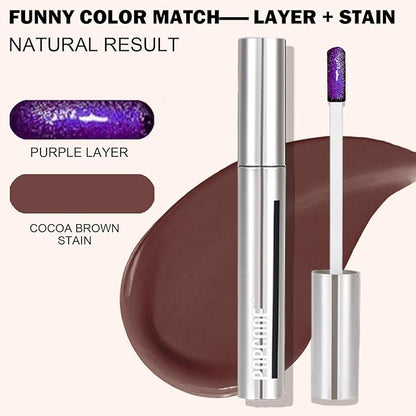 Peel Off Lip Stain - Long Lasting, Transfer Proof and Waterproof Tattoo Lip Tint, Matte Finish Lip Stain Peel Off, Infused with Vitamin E & Algin & Hydroxyacetophenone, #009 Cocoa Brown