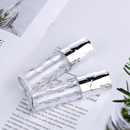 COSIDEA 16pcs Round 5ml 0.17oz silver Empty lip gloss tubes with wand prismatic Lipgloss tube containers for lip oil packing