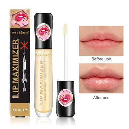 GL-Turelifes Lip Plumper Lip Gloss, Lip Maximizer Balm Plumper Lip Extreme Volume, Heathly Enhancer Hydrated Lips, Moisturize, Eliminate Dryness Wrinkles Enhances Plump Gloss