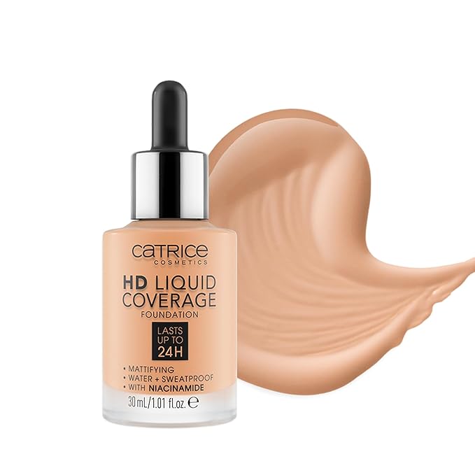 Catrice | HD Foundation 38 & Prime & Fine Dewy Glow Spray Bundle | Full Coverage Makeup | Vegan & Cruelty Free