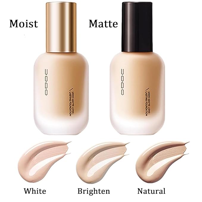 Uodo Liquid Foundation, Moisturizing Light Foundation, Matte Long Lasting Foundation, Base Uodo Liquid Foundation, Hydrating And Long-Lasting Foundation For All Skin Types (Hydration #W03, one size)