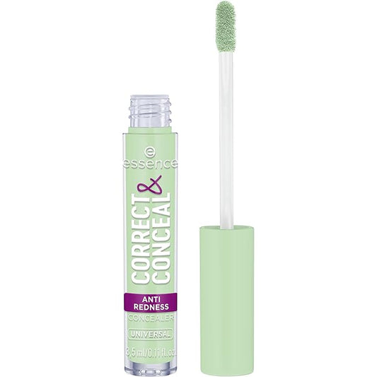 essence | Correct & Conceal Anti-Redness Concealer | Neutralizes Redness with Soothing Aloe Vera | Vegan & Cruelty-Free (100 | Green)