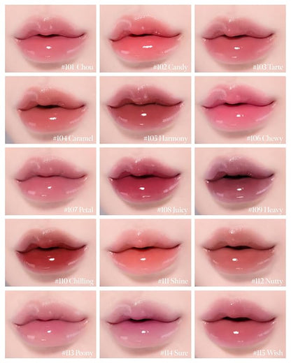 CORLAHAZE Glow Lock Jelly Tint 110 Chilling 4g, Hydrating Jelly Glow Lip Stain, High-Shine, Long-Lasting Color Moisturizing Lip Enhancer with Rosehip Oil, Collectible Lock-Shaped Design, Korean Makeup