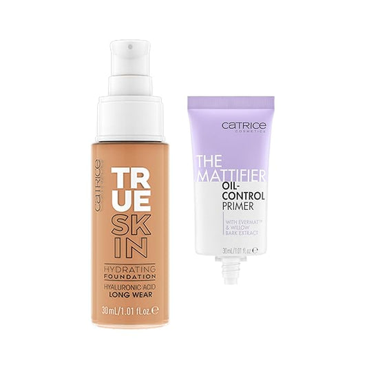 Catrice | True Skin Foundation 70 & The Mattifier Oil-Control Primer | Full Coverage Makeup | Vegan & Cruelty Free