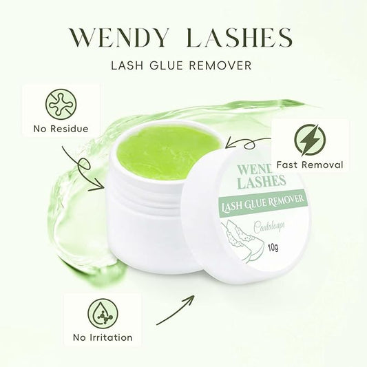 Lash Remover for Lash Extensions Hami Melon Low Irritation Cream Glue-Remover Kit 10g Professional Fast Sensitive Skin Dissolution Lash Extension Remover By WENDY LASHES（Lash Remover-Hami Melon,10g）