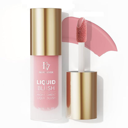 FV Liquid Blush Matte, Long Lasting Buildable Cream Blush with High-Pigment Color, Weightless Blendable Flush for Natural Finish (Love)