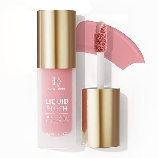 FV Liquid Blush Matte, Long Lasting Buildable Cream Blush with High-Pigment Color, Weightless Blendable Flush for Natural Finish (Love)
