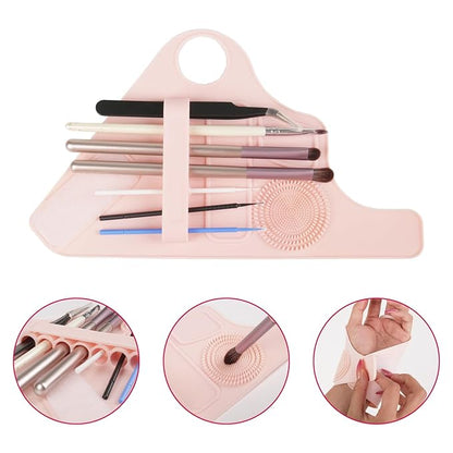 Silicone Hand Makeup Tool for Holding Cosmetic Pen Mixing Palette for Liquid Foundation Powder New Palette for Makeup Lovers and Professionals