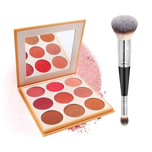 Professional Makeup Cream Contour Palette, Joyeee 6 Colours Concearler Full Coverage & Makeup Brush Set Contour Concearler Palette Contouring Face Make Up Gift for Women Girls