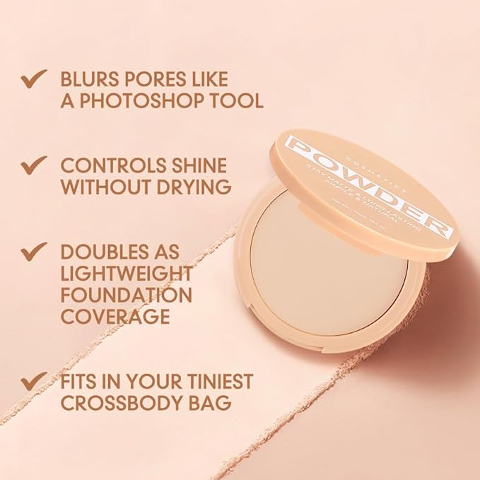 Pressed Matte Face Powder Makeup & Setting Powder for Poreless Wrinkle Blurring Contour Concealer Finishing,Lightweight,High Coverage,Shine Control (Cool Gray-Matte-03, 1.71OZ (Pack of 1))