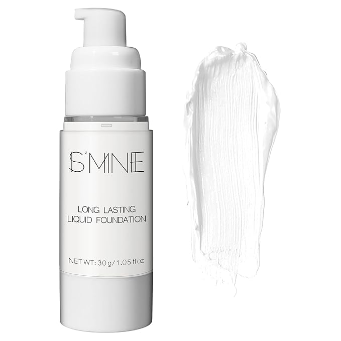 IS'MINE White Liquid Foundation Makeup with Loose Setting Powder