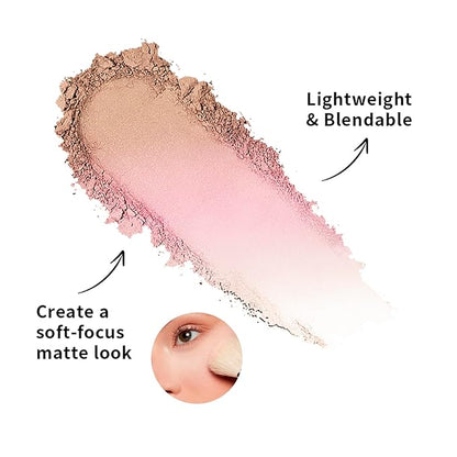 Baked Color Correcting Foundation – Lightweight Airy Finish Powder Makeup with Mirror, Subtle Glow, Oil Control, Long Lasting – Fine Texture for Smooth Light to Medium Coverage (#4 Medium)