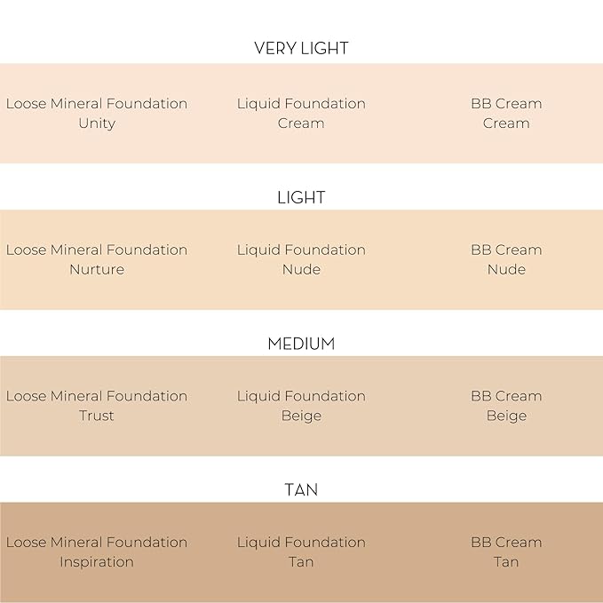 INIKA Organic Foundation Trial Set, Natural Mineral essentials kit, Vegan, Cruelty-Free, Paraben-Free, Rich in Antioxidants and Essential Fatty Acids, Comes in Sustainable Packaging - Very Light