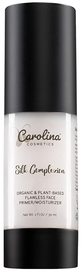 Silk Complexion Plant-Based Moisturizer & Primer 30ml - Aloe Infused Hydration for Flawless Makeup Application w/Aloe, Rose Hip Oil & Candelilla Wax - Vegan, Organic, Gluten-Free