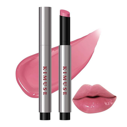 KIMUSE Lip Plumper, Hydrating Korean Lip Gloss, Click Tinted Lip Balm Solid Lipstick for Plumps & Moisturizes, Long-wearing All-in-one Lip Plumping, Gloss, Balm