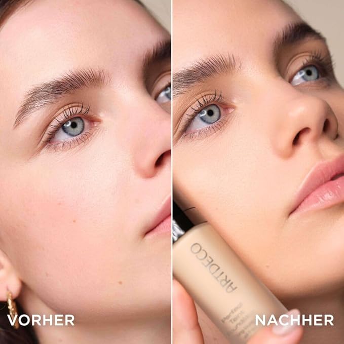 ARTDECO Perfect Teint Foundation - Warm Vanilla N°20 - Lightweight Liquid Formula - Medium to Full Coverage - Without Mask-Like Effect - Conceals Imperfections - Vegan Makeup - Hyaluron - 0.67 Fl Oz