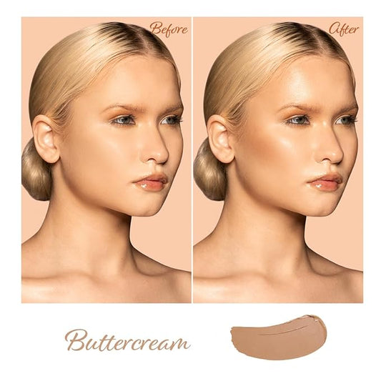 Juvia's Place Bronzed Cream Bronzer - Buttercream - Smooth Cream Bronzer Pot for Sun-Kissed Glow & Warmth, Buildable & Blendable Makeup Contour with Long-Lasting Matte Shimmer Finish, Highly Pigmented