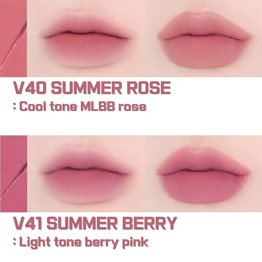 BBIA Last Velvet Tint (V40 SUMMER ROSE) + Over Glaze Stick (02 CANDY GLAZE) BUNDLE SET
