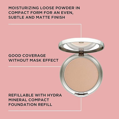 ARTDECO Hydra Mineral Compact Foundation - medium beige N°65 - Hydrating loose powder compact for a soft matte finish - good coverage without mask-like effect - refillable - makeup - 0.35 Oz