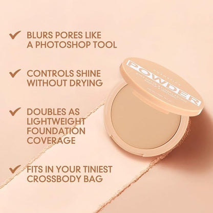 Pressed Matte Face Powder Makeup & Setting Powder for Poreless Wrinkle Blurring Contour Concealer Finishing,Lightweight,High Coverage,Shine Control (Brown-Matte-02, 1.71OZ (Pack of 1))