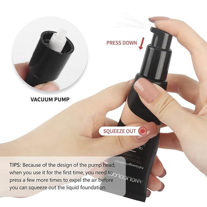 Matte Oil Control Concealer Foundation Flawless Soft Long Lasting Foundation Makeup,Waterproof Full Coverage Face Makeup Strong Concealer Foundation for Oily Acne Skin (#104 Buff Beige)