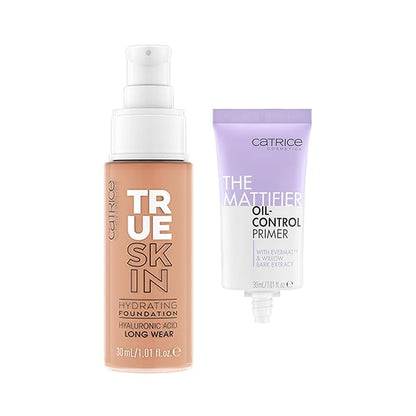 Catrice | True Skin Foundation 65 & The Mattifier Oil-Control Primer | Full Coverage Makeup | Vegan & Cruelty Free