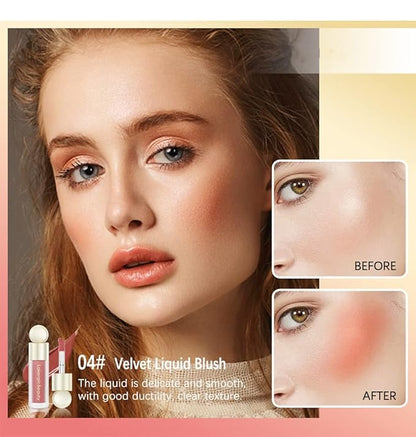 Liquid Blush Long Lasting Waterproof Natural Moisturizing Blush Matte Shades Cheek Rouges